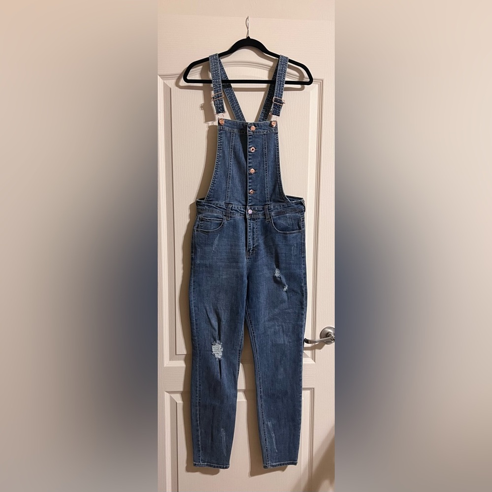 Guess Blue Denim Overalls Classic Design